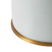 Draper Lamp with Shade 17-inch White Linen, with Gold, Graphite Glow Draper Lamp with Shade 17-inch White Linen, with Gold, Graphite Glow