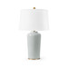 Draper Lamp with Shade 17-inch White Linen, with Gold, Graphite Glow