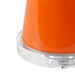 Astrid Lamp with Shade 17-inch White Linen, with Nickel, Carnelian Orange