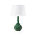 Lotus Lamp with Shade 16-inch White Linen, with Gold, Sherwood Forest
