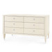 Morris Extra Large 6-Drawer, Blanched Oak and Nickel