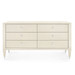Morris Extra Large 6-Drawer, Blanched Oak and Nickel