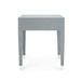 Claudette 1-Drawer Side Table, Washed Winter Gray, Nickel