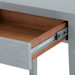 Claudette 1-Drawer Side Table, Washed Winter Gray, Nickel