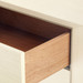 Morris Extra Large 6-Drawer, Blanched Oak and Satin Bronze