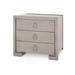 Blake 3-Drawer Side Table, Taupe Gray