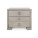 Blake 3-Drawer Side Table, Taupe Gray