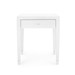 Claudette 1-Drawer Side Table, Cream, Nickel