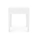 Claudette 1-Drawer Side Table, Cream, Nickel