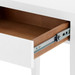 Claudette 1-Drawer Side Table, Cream, Nickel