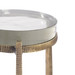 Gideon Small Accent Table, Antique Brass