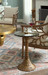 Archer Accent Table, Antique Brass