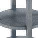 Claudette 1-Drawer Round Side Table, Washed Winter Gray, Brass