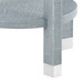 Claudette 1-Drawer Round Side Table, Washed Winter Gray, Nickel