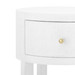 Claudette 1-Drawer Round Side Table, Cream, Brass