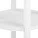 Claudette 1-Drawer Round Side Table, Cream, Brass