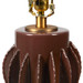 Saguaro Lamp with Shade 17-inch White Linen, with Gold, Oxblood Cocoa