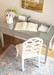 Claudette Desk, Washed Winter Gray, Brass