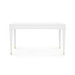 Claudette Desk, Cream, Brass