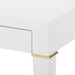 Claudette Desk, Cream, Brass