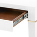 Claudette Desk, Cream, Brass