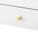 Claudette Desk, Cream, Brass