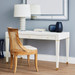 Claudette Desk, Cream, Brass
