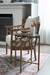 Gideon Large Accent Table, Antique Brass