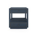 Carmen 2-Drawer Side Table, Blue Steel