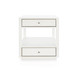 Carmen 2-Drawer Side Table, Chiffon White