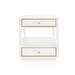 Carmen 2-Drawer Side Table, Chiffon White