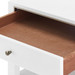 Carmen 2-Drawer Side Table, Chiffon White