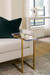 Hudson Accent Table, Gold Leaf