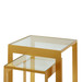 Rialto Nesting Tables Set of 2, Gold Leaf