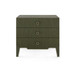 Madeline 3-Drawer Side Table, Deep Olive