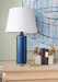 Conniston Lamp Without Shade, Classic Blue