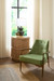 Bastian Lounge Chair, Driftwood and Forest Velvet