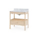 Arianna 1-Drawer Cabinet with 30" Marble Vanity Top, Sand