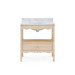 Arianna 1-Drawer Cabinet with 30" Marble Vanity Top, Sand