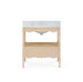 Arianna 1-Drawer Cabinet with 30" Marble Vanity Top, Sand