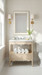 Arianna 1-Drawer Cabinet with 30" Marble Vanity Top, Sand