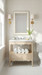Arianna 1-Drawer Cabinet with 30" Marble Vanity Top, Sand