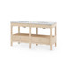 Arianna 2-Drawer Cabinet with 60" Marble Vanity Top, Sand