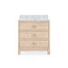 Caspian 2-Drawer Cabinet with 30" Marble Vanity Top, Sand