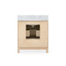 Caspian 2-Drawer Cabinet with 30" Marble Vanity Top, Sand