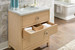 Caspian 2-Drawer Cabinet with 30" Marble Vanity Top, Sand