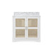 Ariel 2-Door Cabinet with 36" Marble Vanity Top, Vanilla