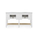 Sienna 2-Drawer Table with 60" Marble Vanity Top, Vanilla