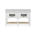 Sienna 2-Drawer Table with 60" Marble Vanity Top, Vanilla
