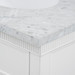 Sienna 2-Drawer Table with 60" Marble Vanity Top, Vanilla